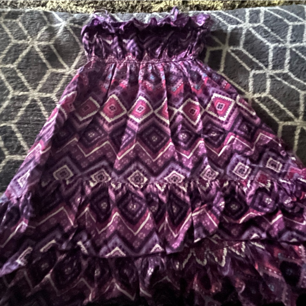Girls| Festive Purple Scruffled Dress